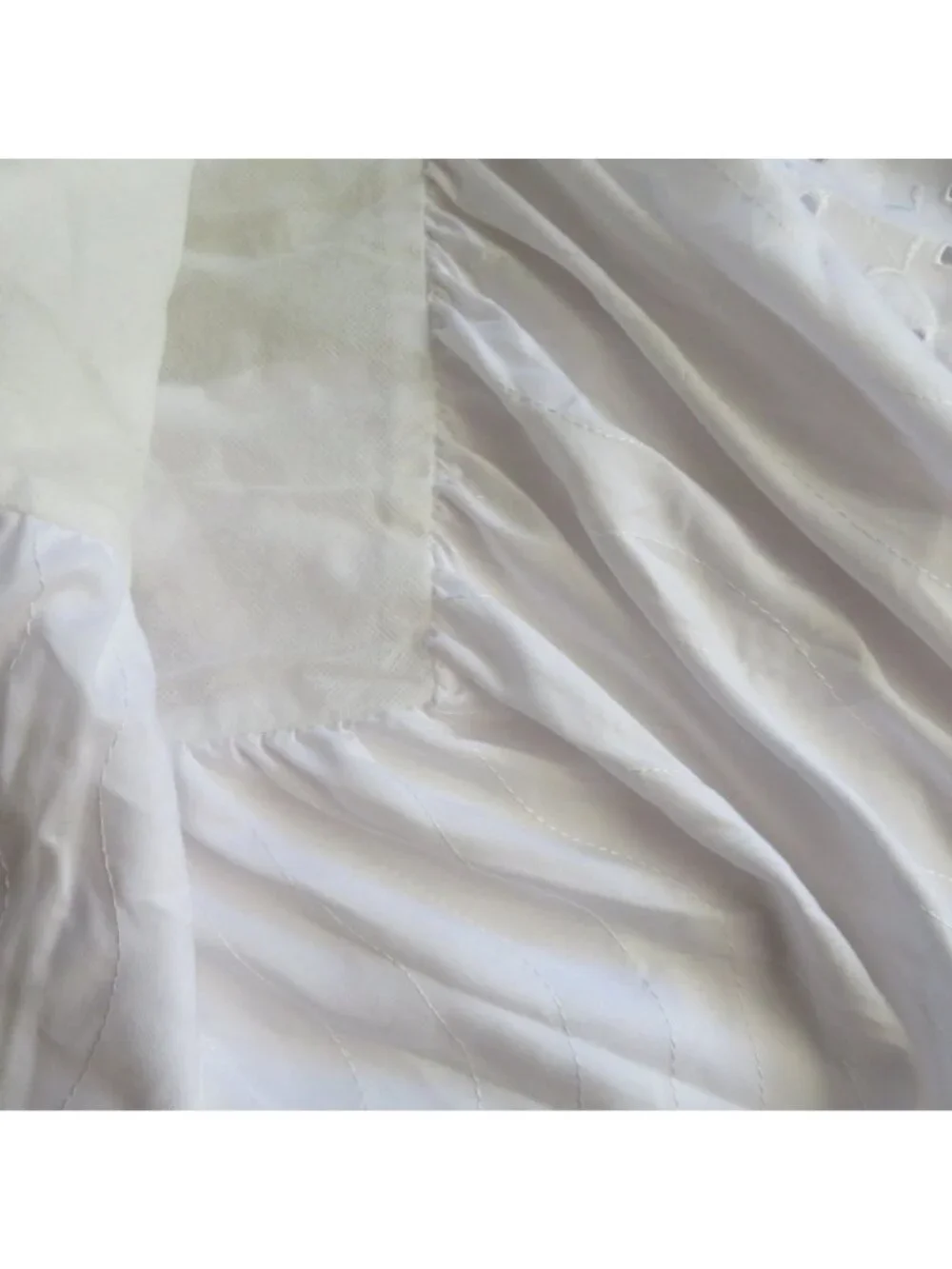 White Twin Bed Skirt Eyelet Embroidery Scalloped Hem14